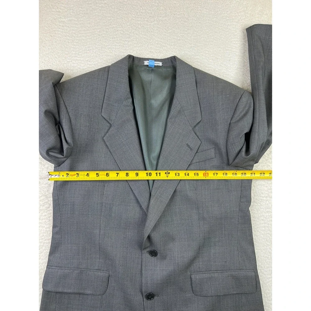Yves‎ Saint Laurent Blazer Mens 42R Gray Plaid Wool Blend Sport Coat Dillard's